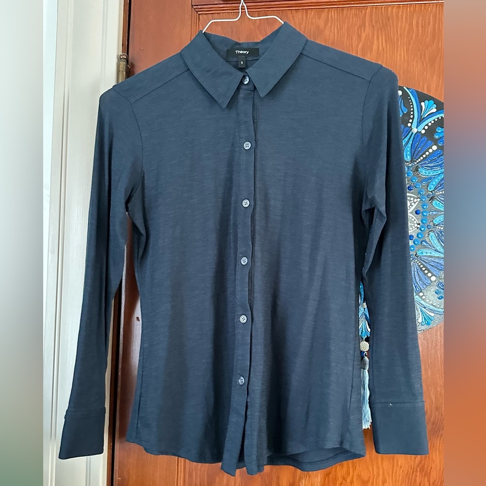 NWTO Theory Navy Blue Shirt, Small
